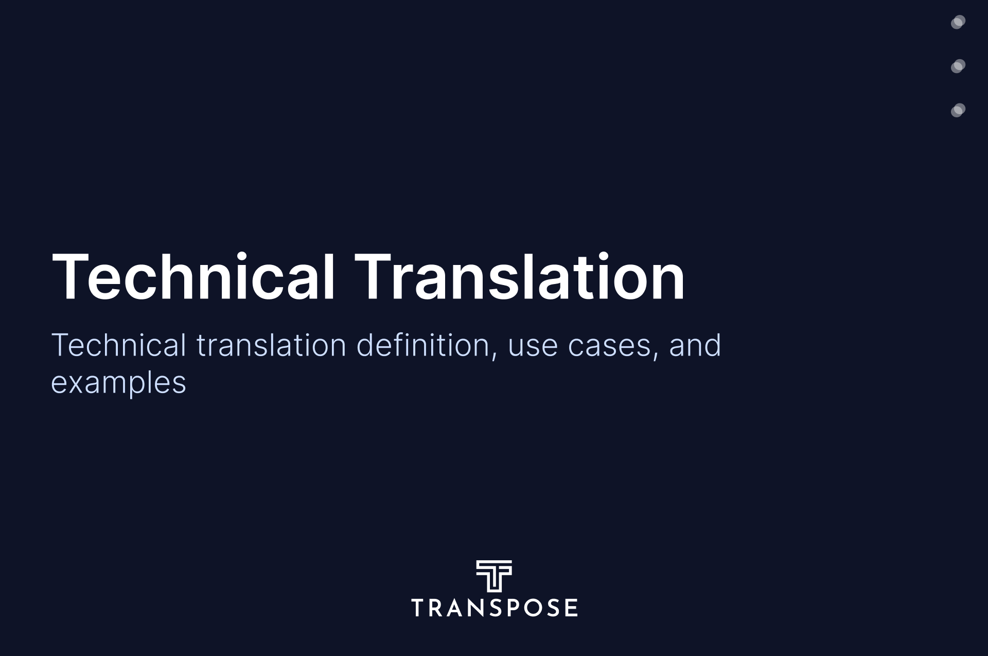 Technical Translation: Definition and Examples